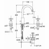 Schéma et plan mélangeur lavabo 3 trous Executive de la marque de robinetterie Cristina