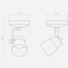 dimensions spot juno single - astro lighting