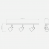 Spot Juno Triple Bar - astro lighting - dimensions