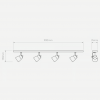 Dimensions Juno Four Bar - astro lighting