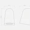 Dimensions applique mast light coastal - astro lighting - finition béton mat