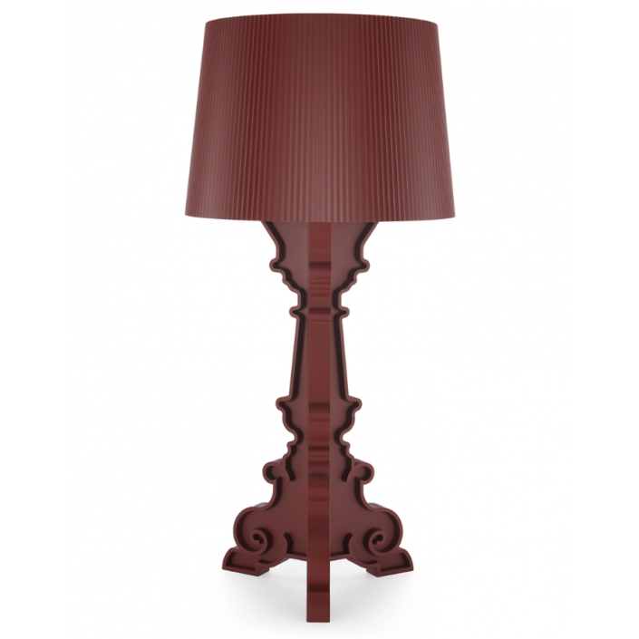 Lampe de table Bourgie mat - Kartell -  finition bordeaux