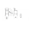 Dimensions A.I STOOL - Kartell - 75cm