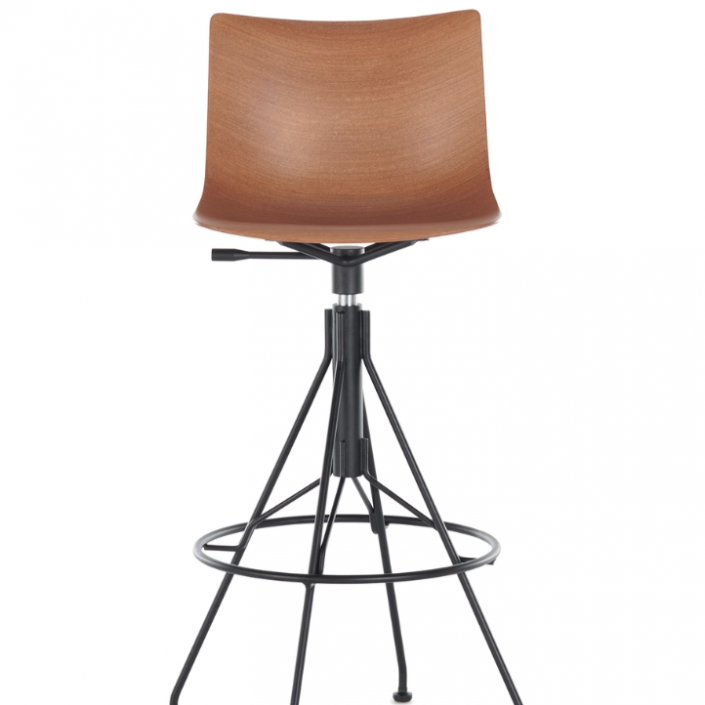 Tabouret C.KOYA - Kartell - finition bois foncé /noir