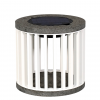 Lampe de table solaire Halo - Les Jardins - blanc/granite