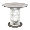 Table lumineuse CADIX - LES JARDINS - aluminium blanc/HPL béton ciré