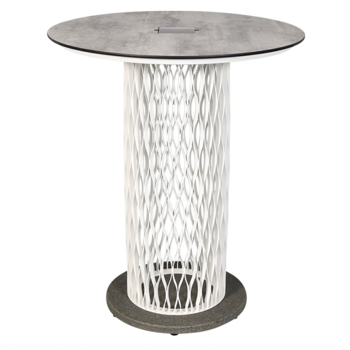 Mange debout lumineux CADIX - Les Jardins - finition alu blanc