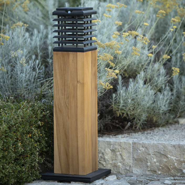 Borne solaire TEKURA - LES JARDINS - finition TECK