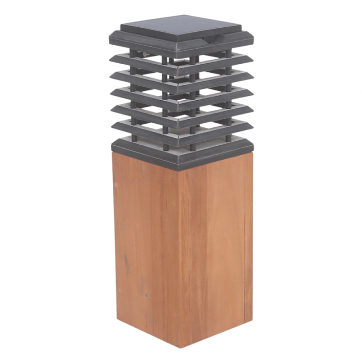 Borne solaire TEKURA - LES JARDINS - finition Teck