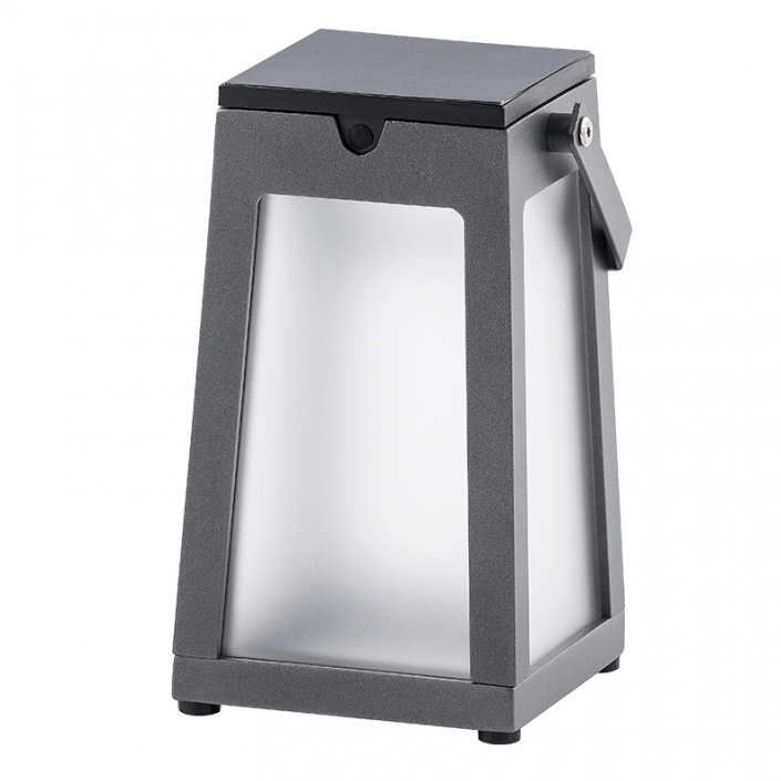 Lanterne solaire Tinka - Les jardins - aluminium muscade