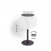 Dimensions lampe de table solaire LOLIE - LES JARDINS