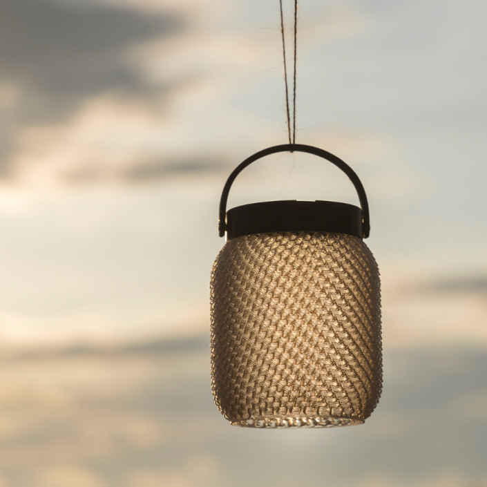 Lampion solaire à suspendre LOLIE - LES JARDINS -  finition cendre