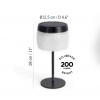 Dimensions lampe de table solaire LOLIE - LES JARDINS