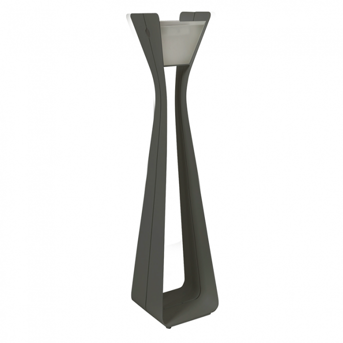 Lampe solaire OSMOZ -  LES JARDINS -  finition aluminium gris
