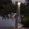 Lampe solaire OSMOZ - LES JARDINS -  finition aluminium gris