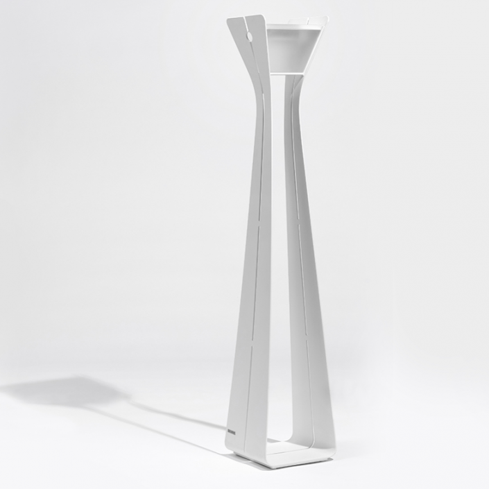 Lampe solaire OSMOZ - LES JARDINS -  aluminium blanc