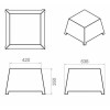 Dimension du pouf lumineux Raffy pour la marque Qui est Paul ? en vente chez Valente Design