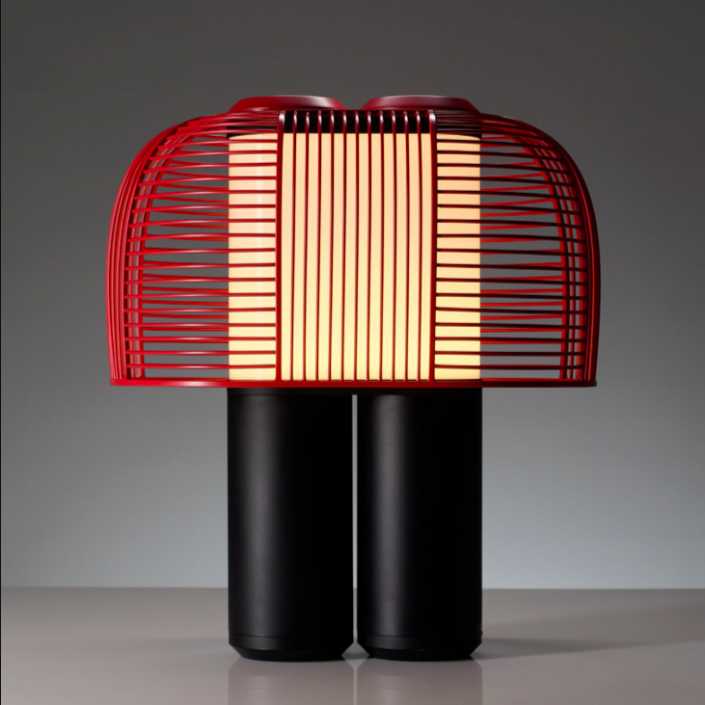 Lampe à poser YASUKE -  DCW -  finition noir/rouge