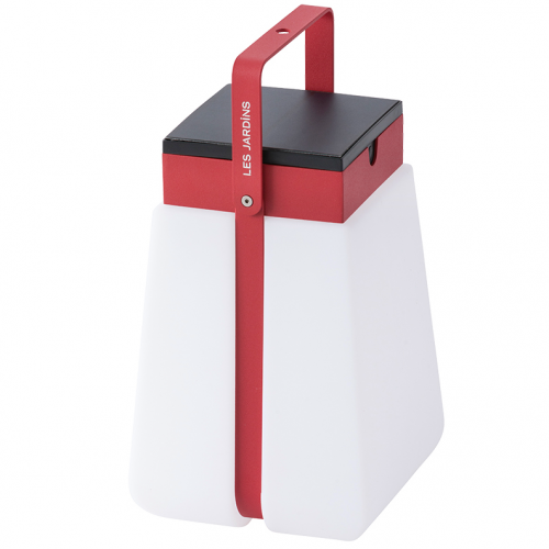Lanterne solaire Bump Nomade - Les Jardins -  finition aluminium rouge
