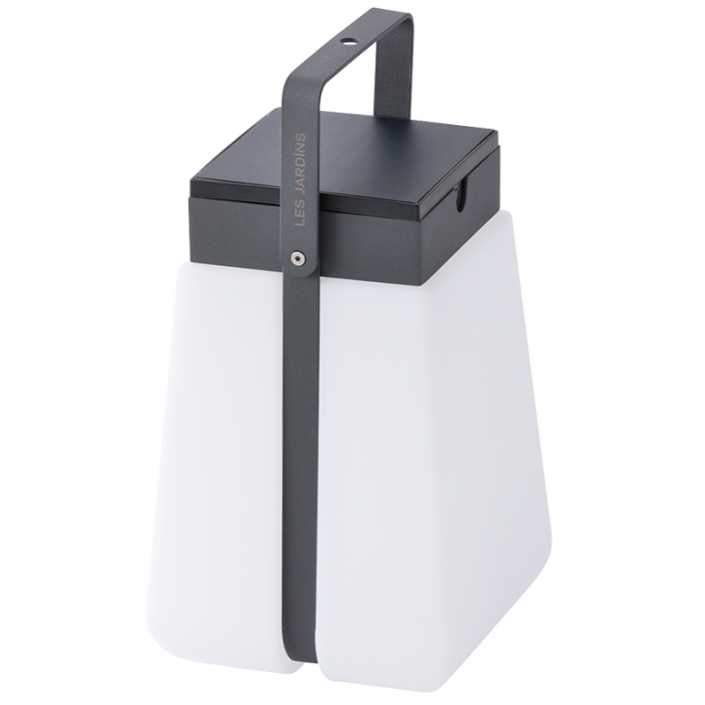 Lanterne solaire Bump Nomade - Les Jardins - aluminium gris