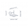 Dimensions applique Fanalet A/01 Outdoor