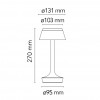 dimensions lampe bon jour unplugged - flos