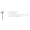 Dimensions lampadaire Albero della luce - Catellani&smith