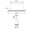 Dimensions suspension seagull pendant horizontal 1200