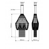 Dimensions suspension lampe C Pendant 900 - DCW EDITIONS