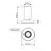 Dimensions lampe de table Frechin Cordless - DCW Editions