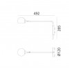 Dimensions applique murale IXA wall - Artemide