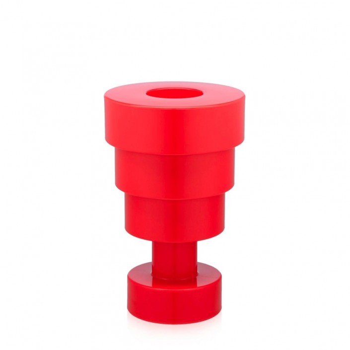 Vase Calice - Rouge - Vue de trois quarts - Kartell