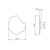 Dimensions applique LED YA-YA 3 lampes - Hind Rabii