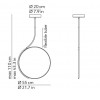 Dimensions suspension Poise Ceiling - Kundalini