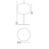 Dimensions lampe à poser Kushi XL Table - Kundalini
