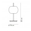 Dimensions lampe à poser Kushi 10th - Kundalini