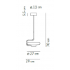 Dimensions tratto suspension - Kundalini 70 cm
