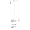 Dimensions Tratto suspension - Kundalini - 110 cm