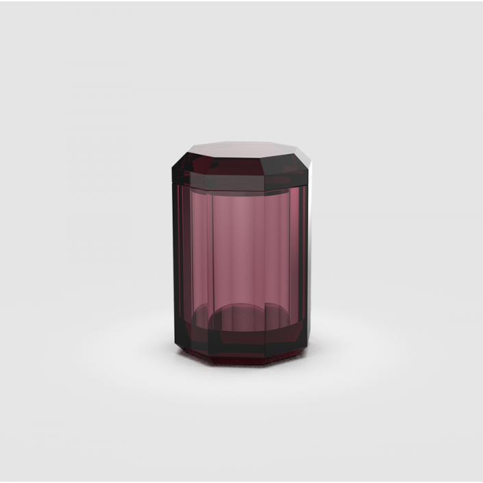 Boîte avec couvercle Krsitall KR BMD - Decor Walther - Burgundy