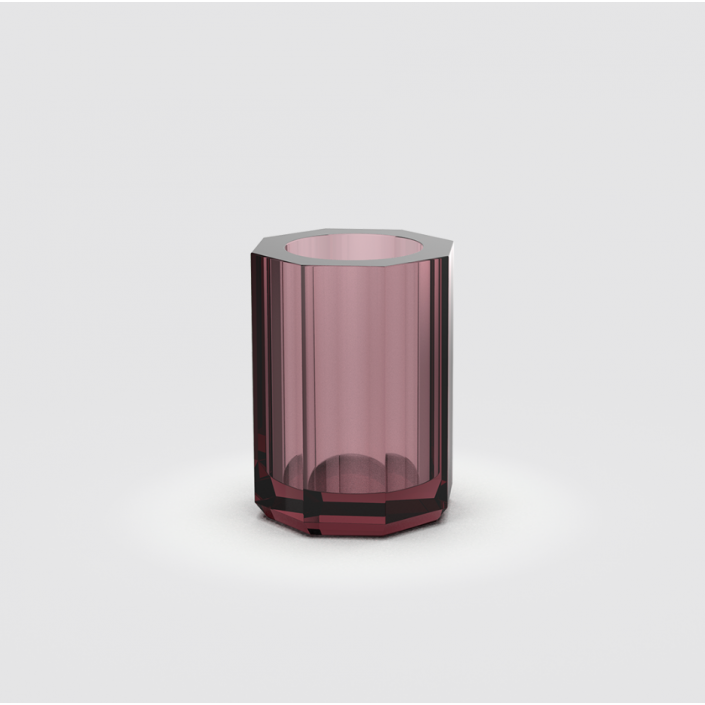 Verre porte brosse à dents Kristall KR BER - Decor Walther - Burgundy