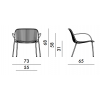 Dimensions Fauteuil Hiray - Kartell