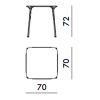 Dimensions Table carrée Hiray - Kartell