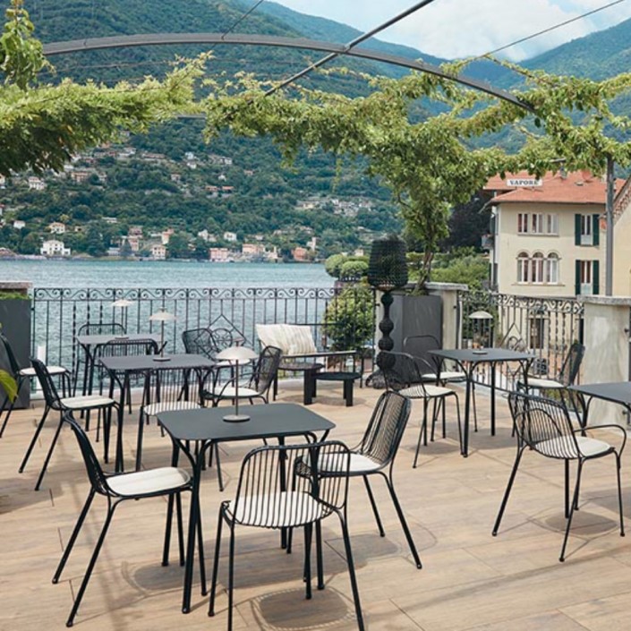 Table carrée Hiray - Kartell - finition noir
