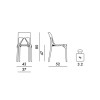 Dimensions Chaises A.I LITE - KARTELL