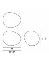 Dimension Lampe de table Poly Gregg XLarge Foscarini Valente Design