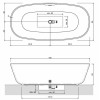 Schéma de la baignoire Baia par la célèbre marque Antonio Lupi - Valente Design