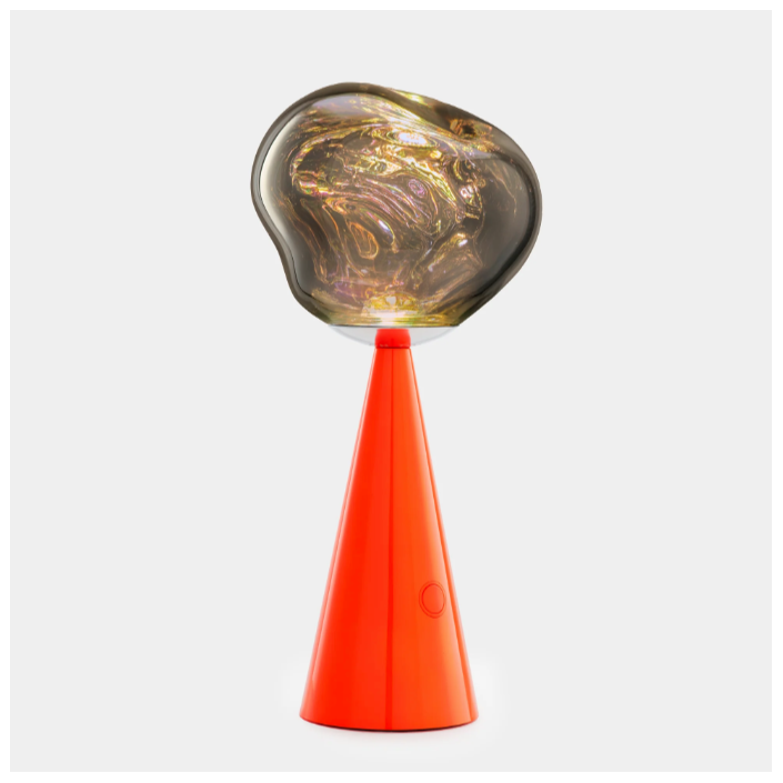 Lampe à poser Melt Portable small - Tom Dixon - Finition orange fluo