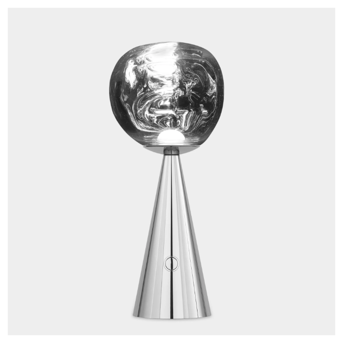 Lampe à poser Melt Portable small - Tom Dixon - Finition silver