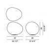 Dimension Lampe de table Poly Gregg Grande Foscarini Valente Design