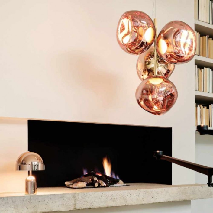 Suspension Melt mini chandelier - Tom Dixon - finition cuivre